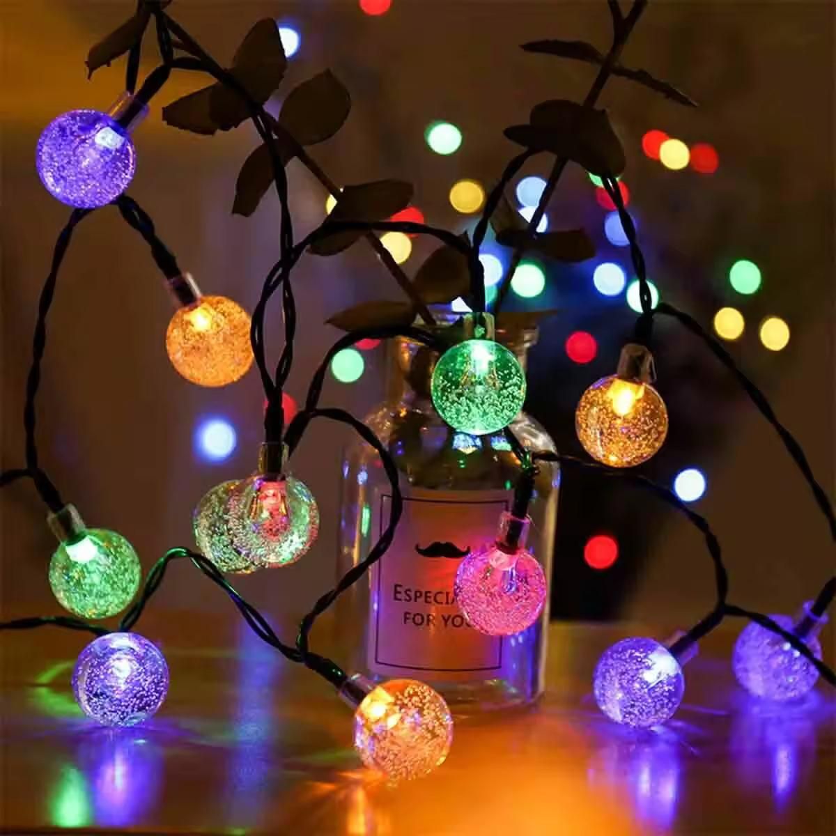 Enchanting 14 LED Crystal Bubble Ball String Fairy Lights