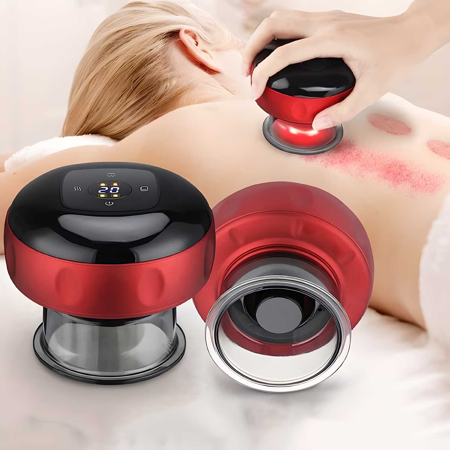 Smart Cupping Therapy Device – 12-Level Magnetic Heat & Vacuum Massage System - DailyFixx 