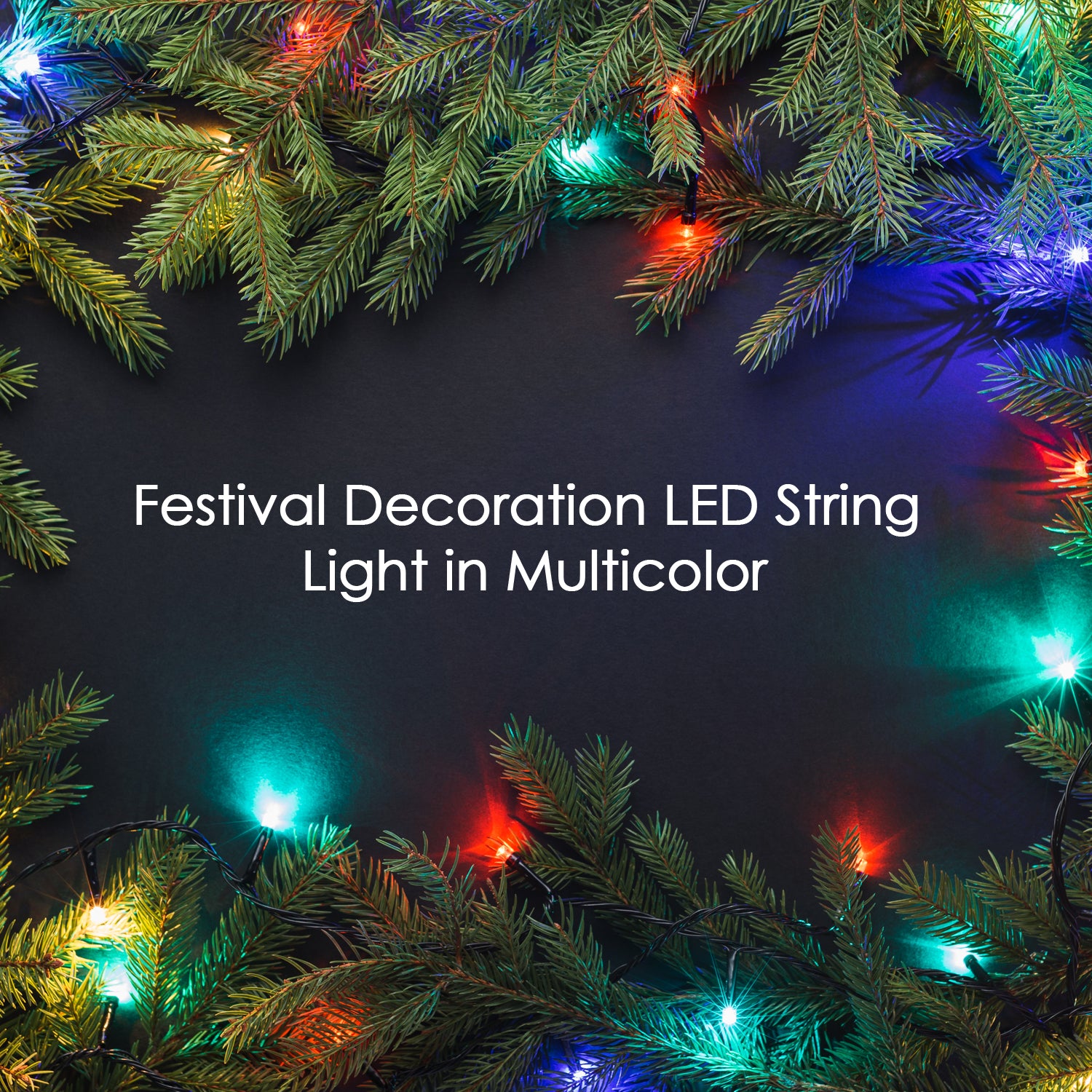 8342 9mtr Home Decoration Diwali  Wedding Led Christmas String Light Indoor And Outdoor Light Festival Decoration Led String Light Multi-color Light 8mm (90l 9 Mtr)