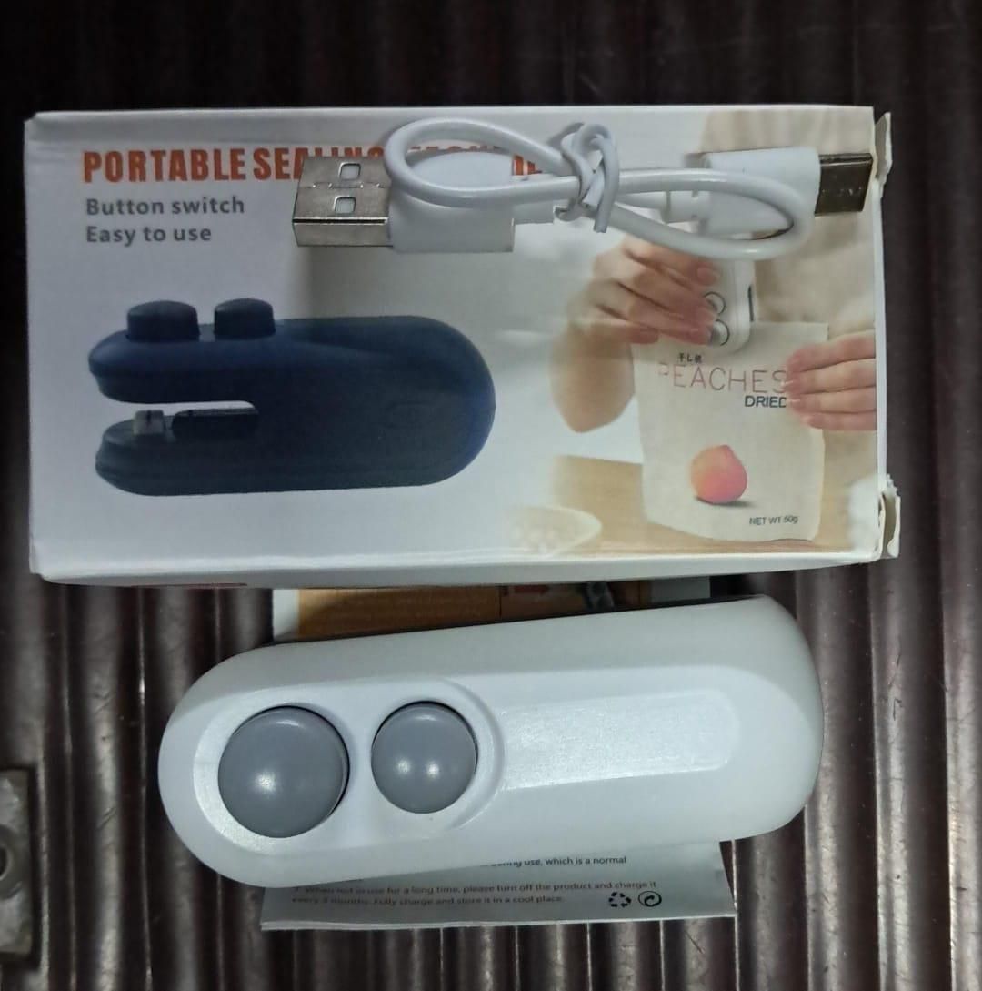 Portable Mini Sealing Machine 2 in 1 USB Rechargeable Magnetic Bag Sealer Heat Seal with Cutter - DailyFixx 