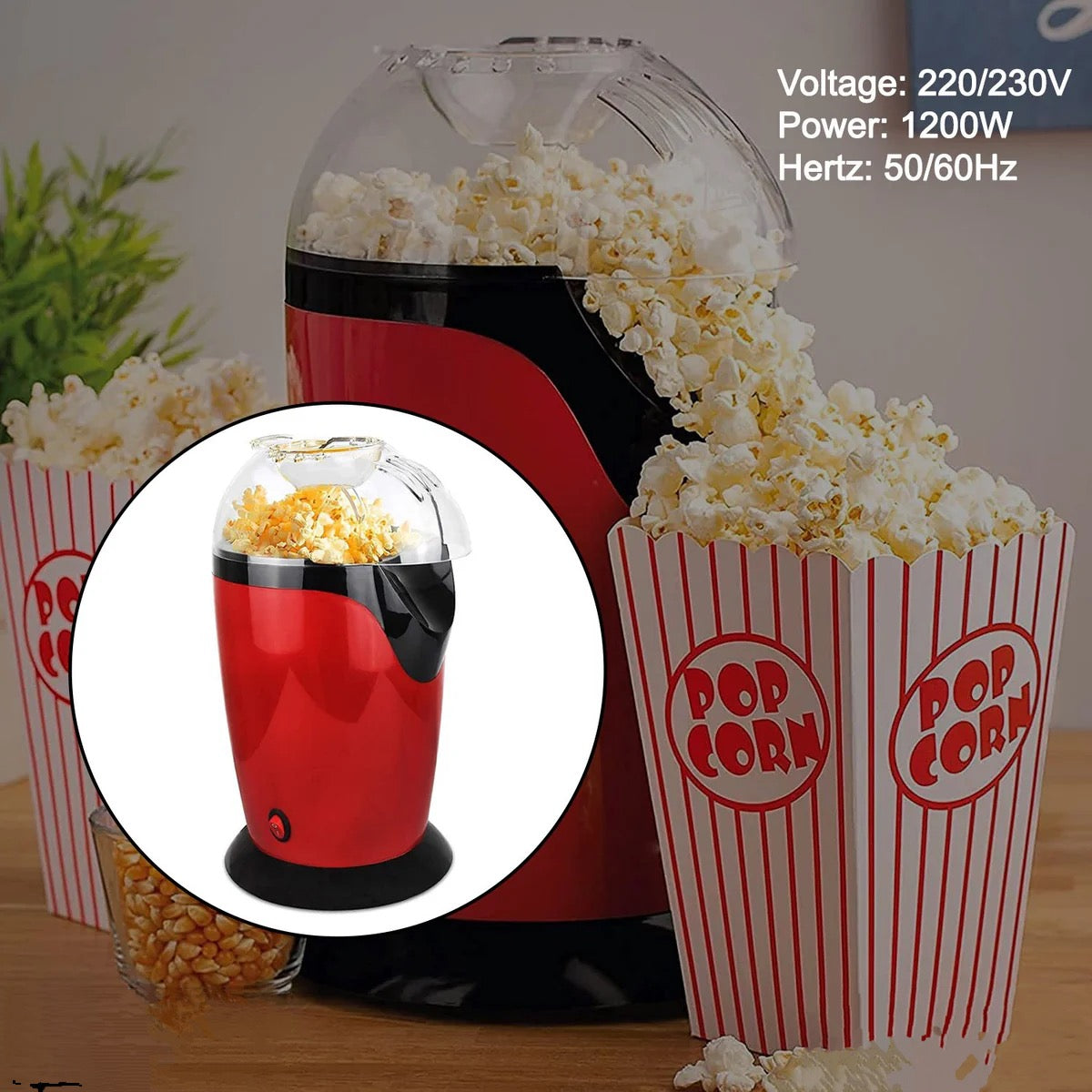 2513 Hot Air Popcorn Popper Electric Machine Snack Maker