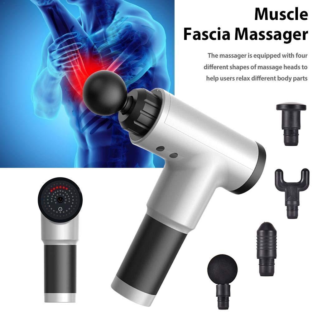 Deep Tissue Muscle Massage Gun – Cordless Percussion Massager with 4 Heads & 6 Speeds - DailyFixx 