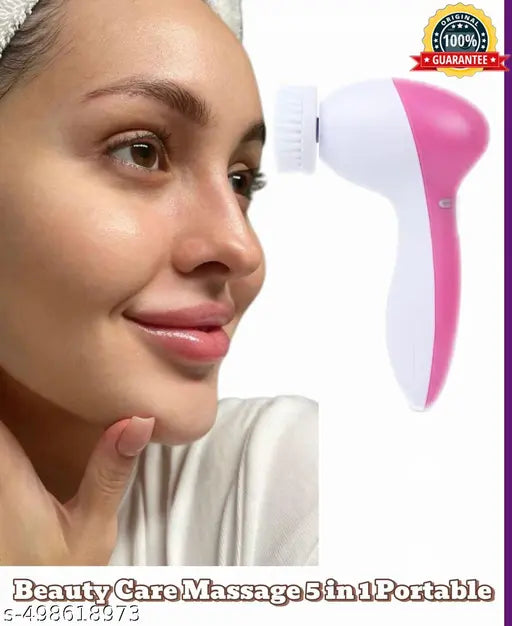 5 in 1 Electric Facial Cleaner & Face Massager for Women – Deep Cleansing & Skin Therapy Tool - DailyFixx 
