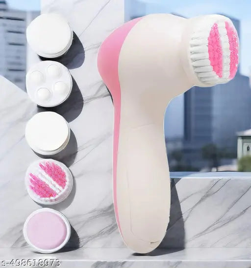 5 in 1 Electric Facial Cleaner & Face Massager for Women – Deep Cleansing & Skin Therapy Tool - DailyFixx 
