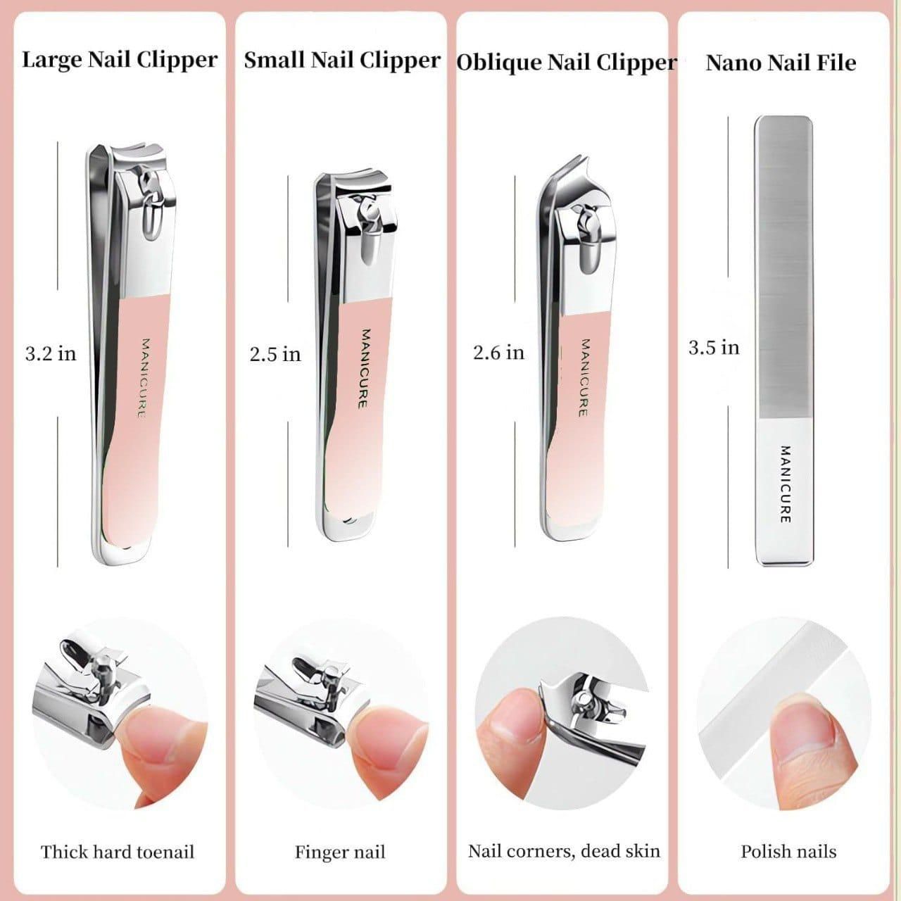 4 in 1 Stainless Steel Nail Clippers Set - DailyFixx 