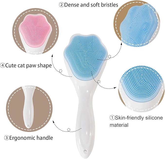 Soft Silicone Face Cleansing Brush – Manual Waterproof Facial Scrubber for Deep Cleaning & Exfoliation - DailyFixx 