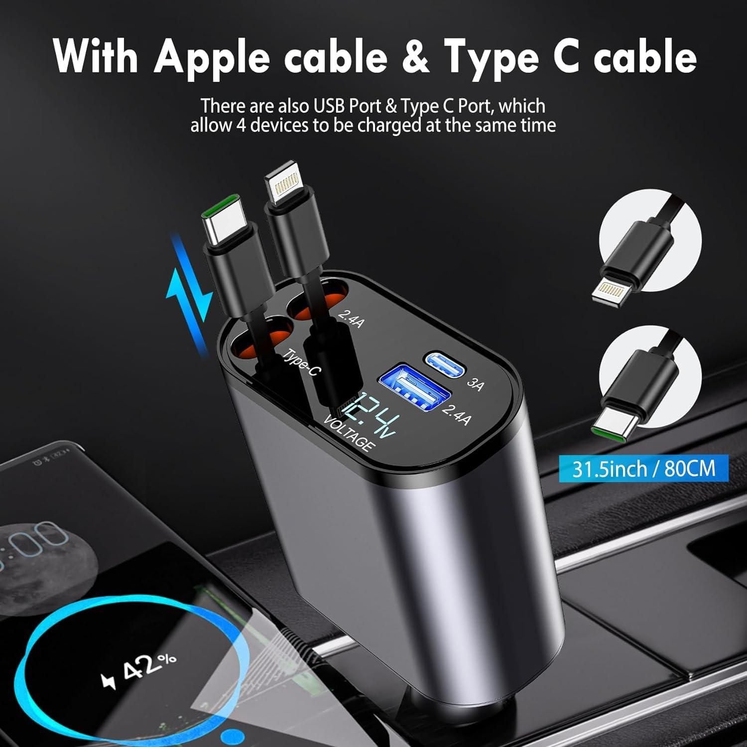 Retractable Car Charger - DailyFixx 