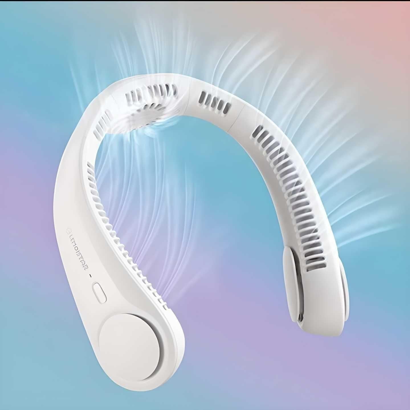 Portable Bladeless Neck Fan – USB Rechargeable, 360° Cooling, Hands-Free Wearable Fan - DailyFixx 