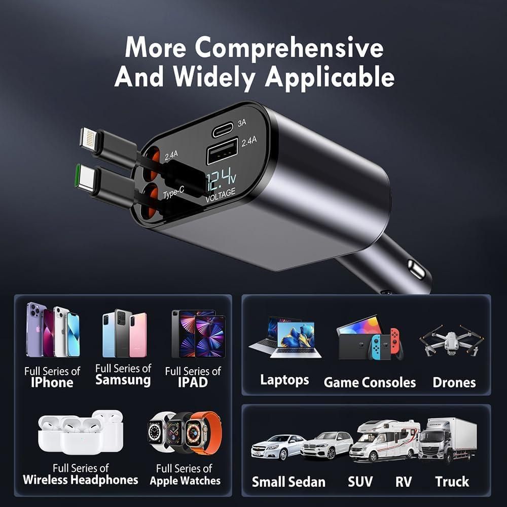 Retractable Car Charger - DailyFixx 
