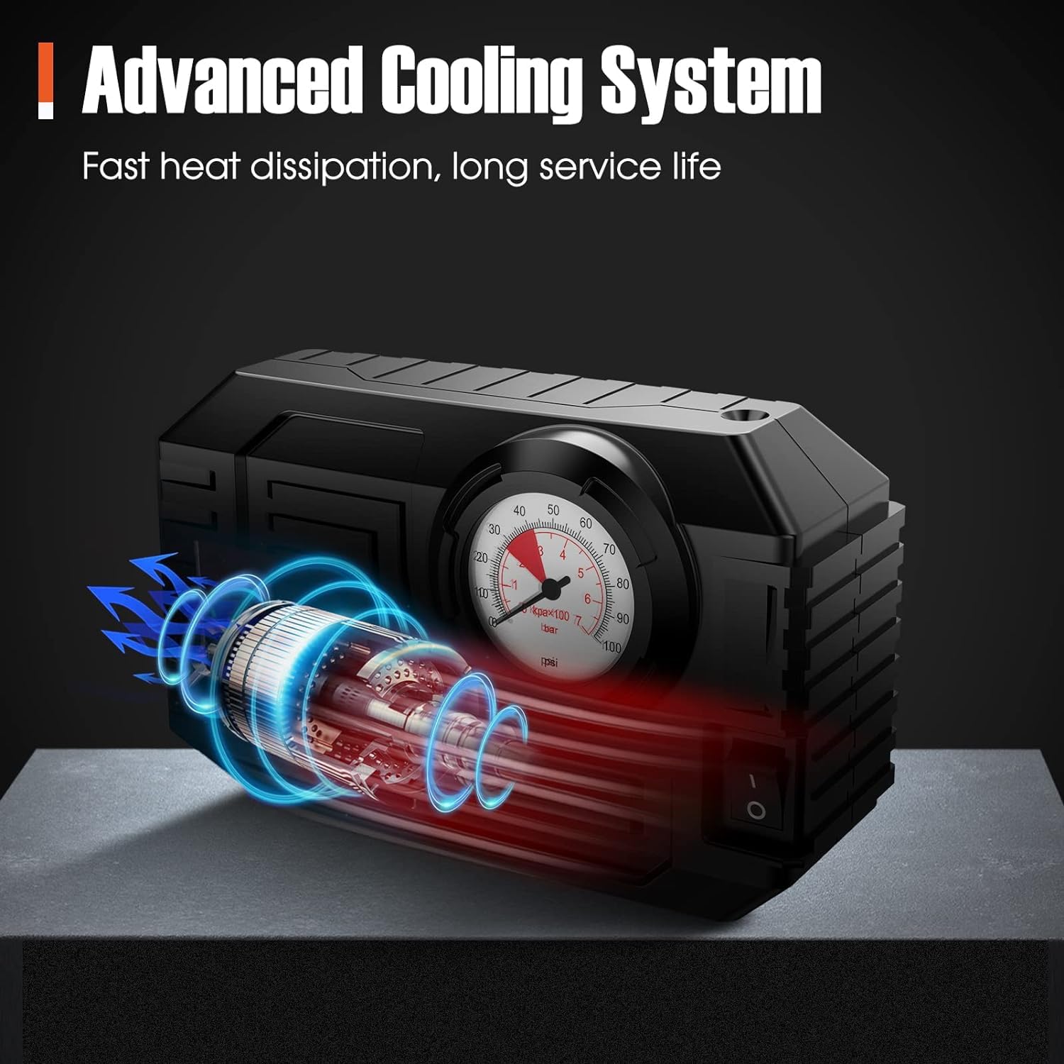 12V Portable Tire Inflator Air Compressor – Compact Pump for Car, Bike & Inflatables - DailyFixx 