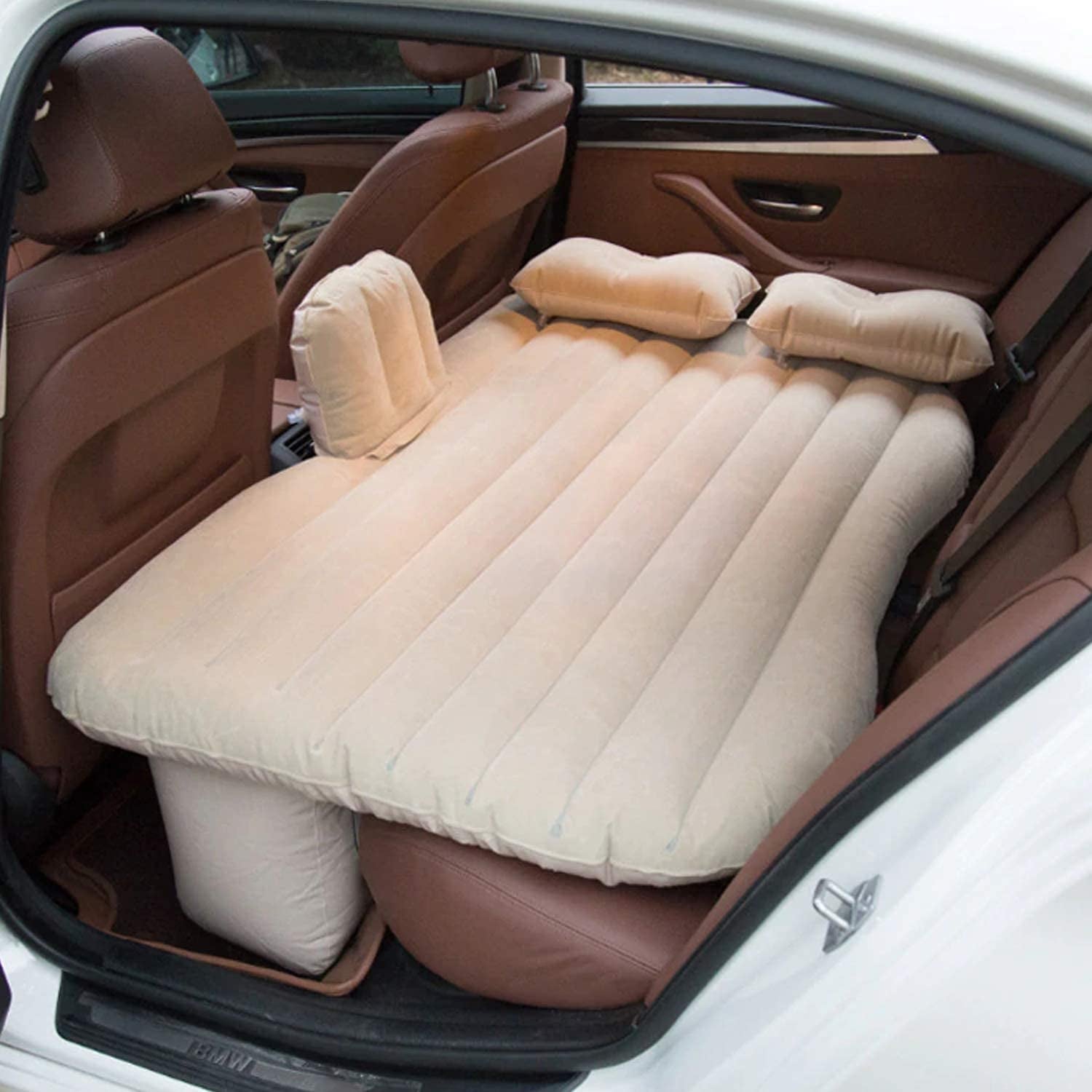 Car Inflatable Bed With 2 Pillows   Air Pump (Portable) For Travel Camping Vacation  Polyester Inflatable Travel Car Bed Air Sofa