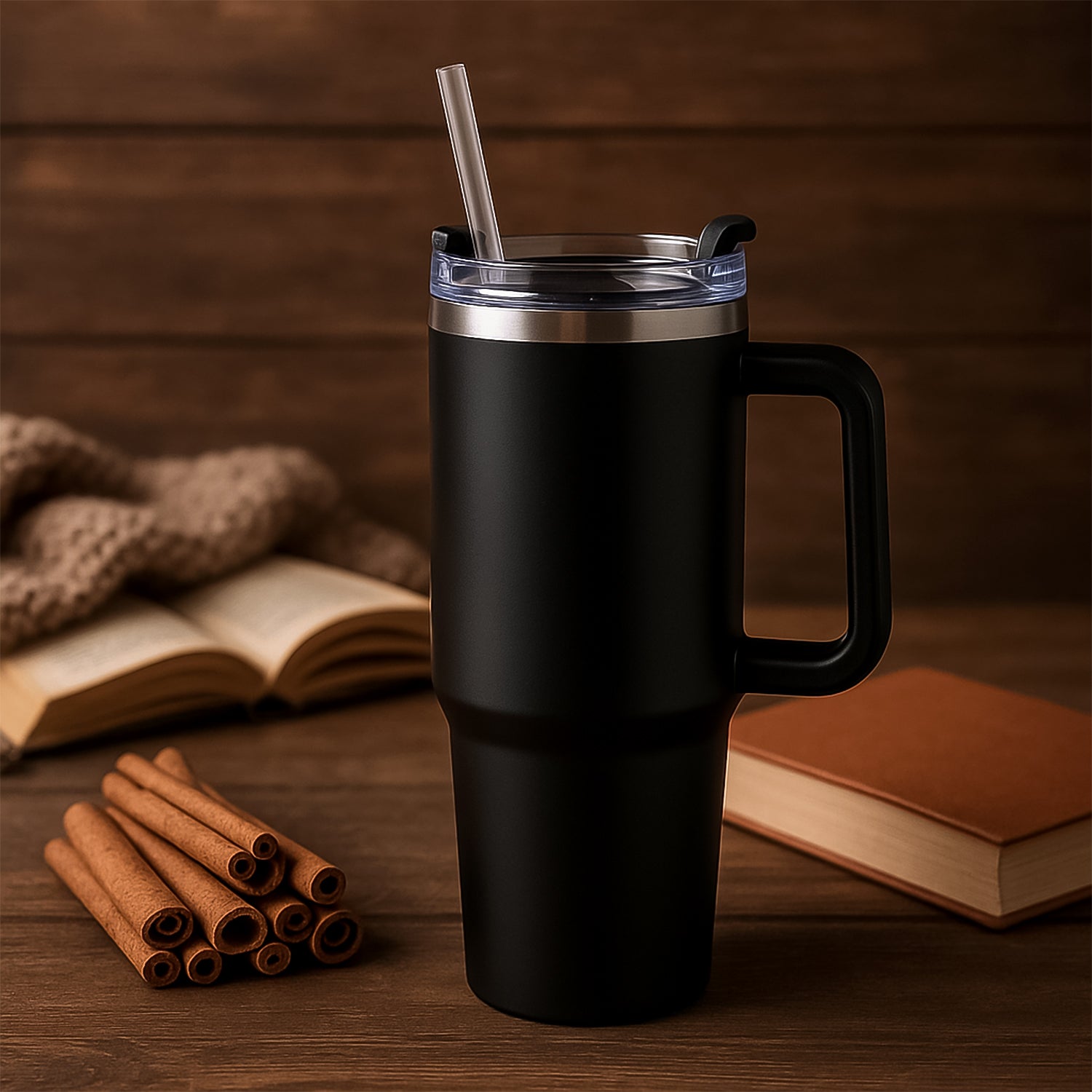 DailyFixx™ 1200ML Pro Series Vacuum Tumbler – Double-Wall Stainless Steel with Straw & Handle | Hot & Cold Travel Mug for Office, Gym & Outdoor