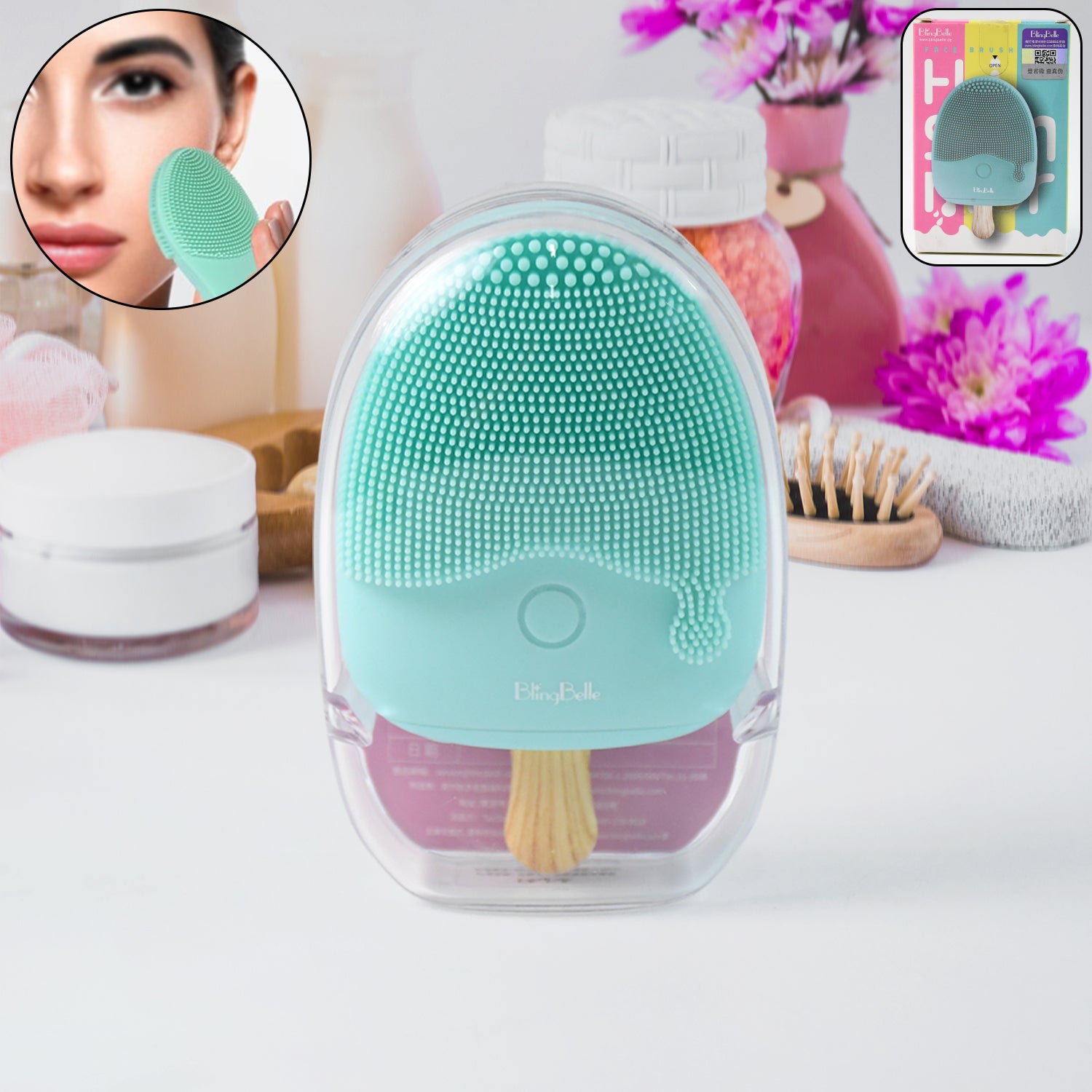 Popsicle Design Sonic Face Cleansing Brush (1 Pc) - DailyFixx 
