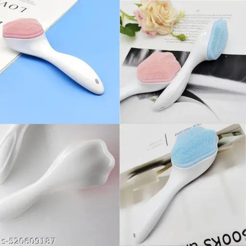 Soft Silicone Face Cleansing Brush – Manual Waterproof Facial Scrubber for Deep Cleaning & Exfoliation - DailyFixx 