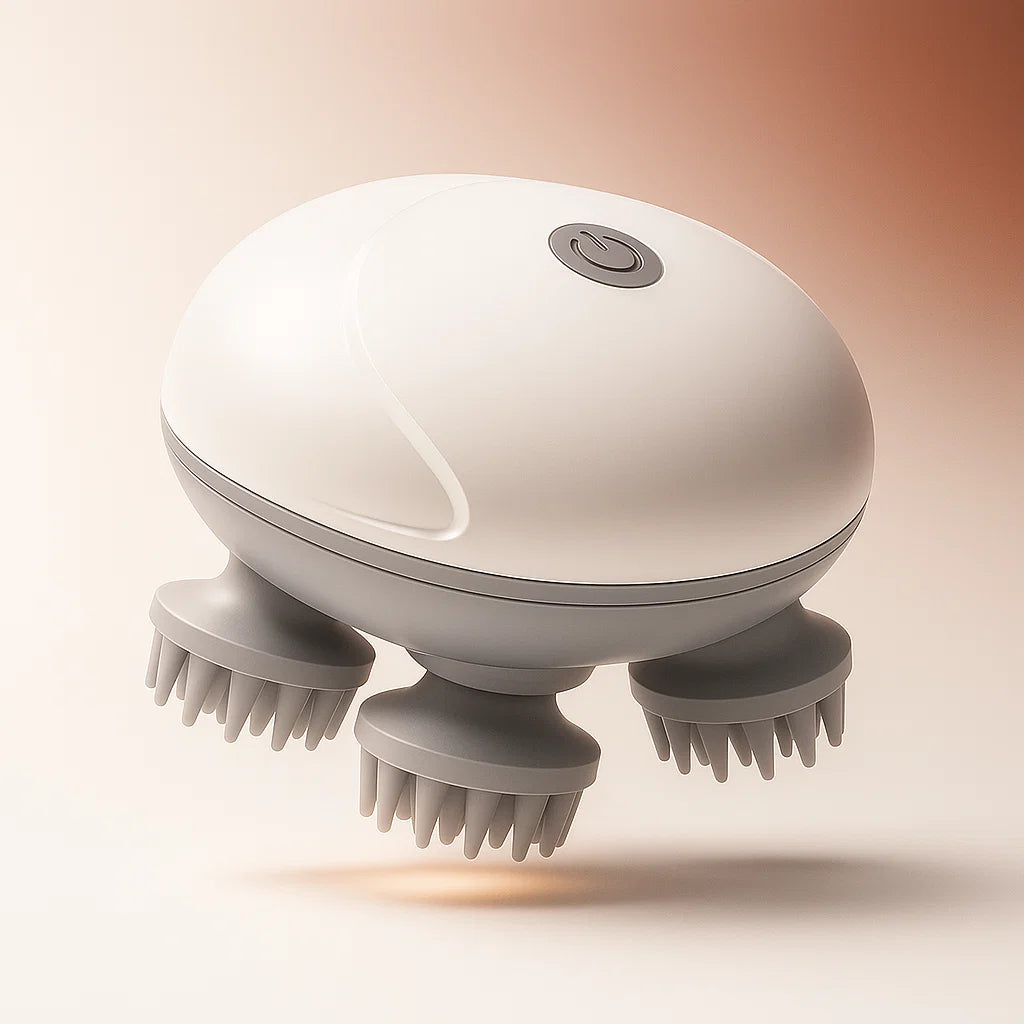 Electric Scalp Massager &  Pet Massager with 4 Kneading Heads – Rechargeable, Waterproof & Pet-Friendly