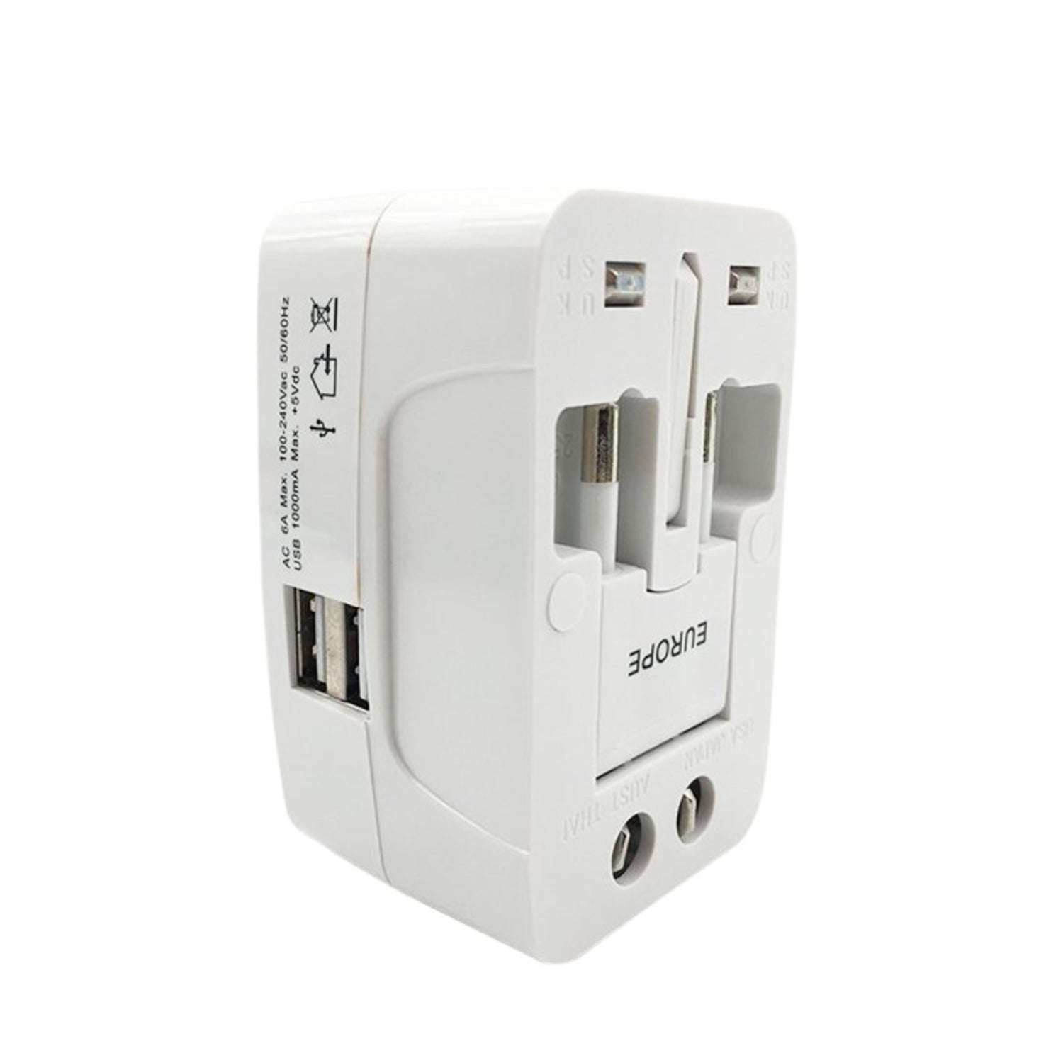 12671 All-in-one Universal Worldwide Travelling Ac Adaptor Plug (Au  Uk  Us  Eu) International Power Charger Electric Usb Power Plug Socket Adapter Converter (1 Pc) - DailyFixx 