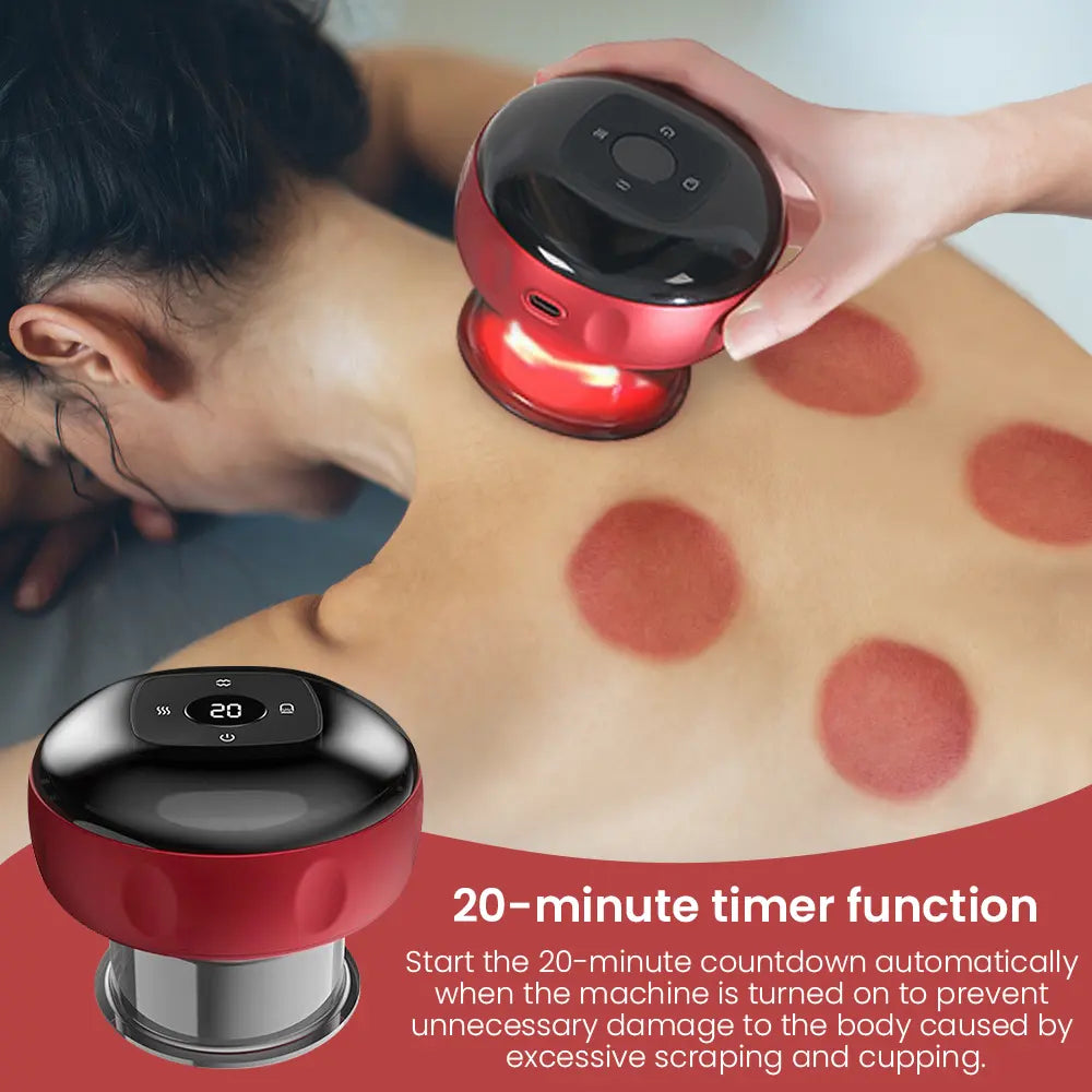 Smart Cupping Therapy Device – 12-Level Magnetic Heat & Vacuum Massage System - DailyFixx 