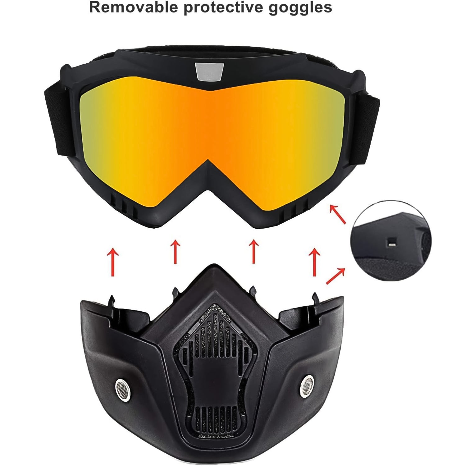 Motorcycle Goggles Off-road Helmet Goggles Windproof Glasses Goggles Mask (1 Pc) - DailyFixx 