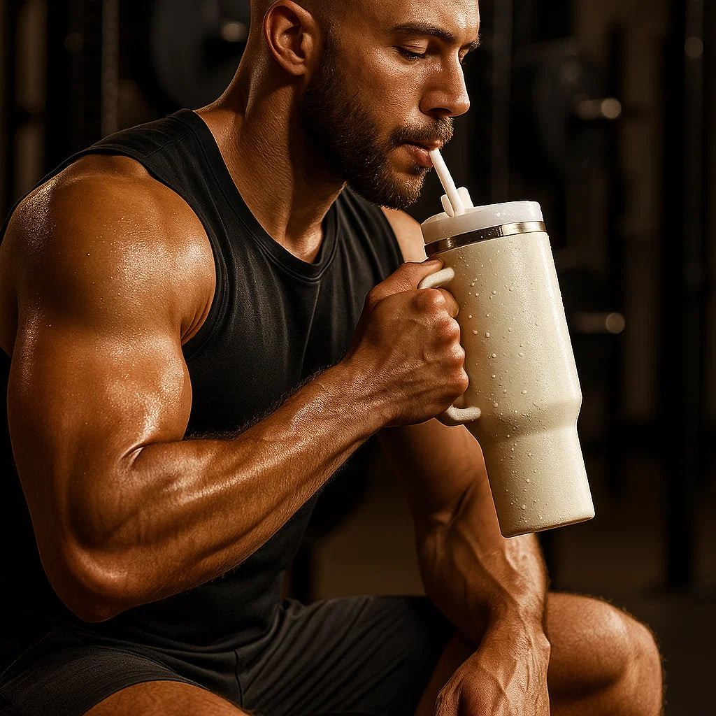 DailyFixx Premium Insulated Tumbler – 40oz | Spill-Proof | Hot & Cold | With Straw & Comfort Grip