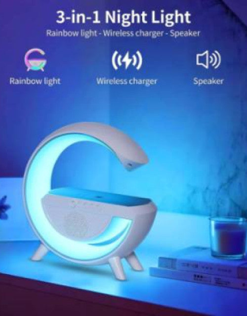 G-Shape LED Wireless Charging Speaker Lamp - DailyFixx 