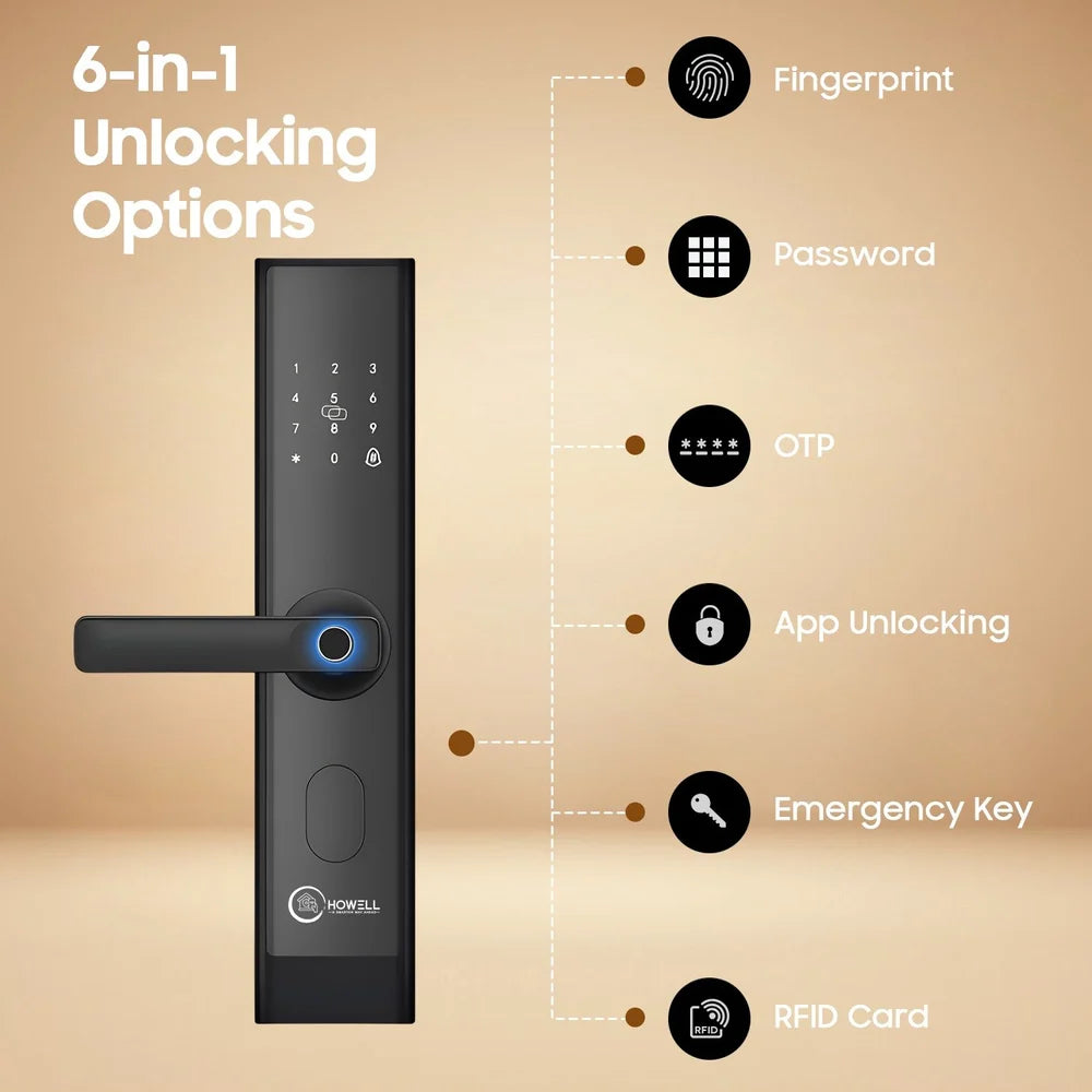 Digital Smart Door Lock with Fingerprint – Secure, Sleek & Smart - DailyFixx 