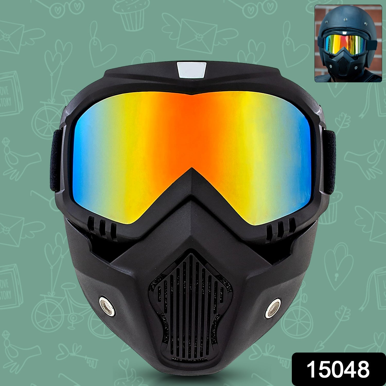 Motorcycle Goggles Off-road Helmet Goggles Windproof Glasses Goggles Mask (1 Pc) - DailyFixx 