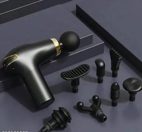HMAM Pain Relief Massage Gun – 5-Speed Deep Tissue Percussion Massager with 8 Heads & 3 Modes - DailyFixx 