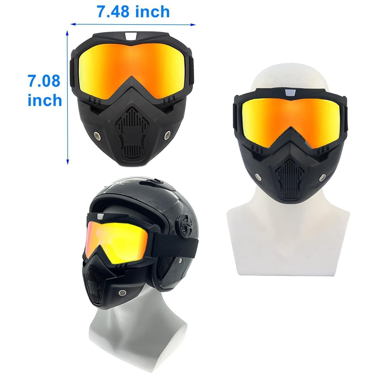 Motorcycle Goggles Off-road Helmet Goggles Windproof Glasses Goggles Mask (1 Pc) - DailyFixx 